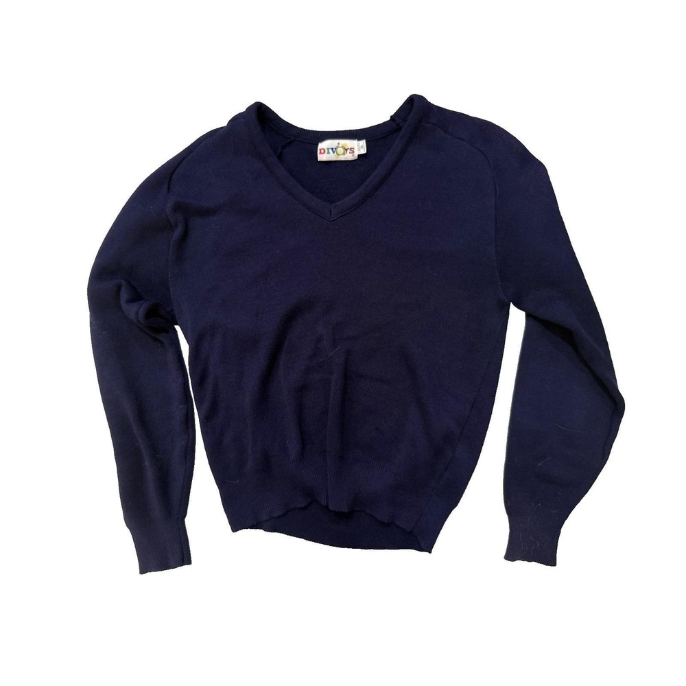 Vintage Divoys Sweatshirt Mens Med USA Made Navy Golf Crewneck 90s‎ Minimal